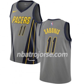 Män Indiana Pacers Tröja Domantas Sabonis 11 2018-19 Nike City Edition Grå Swingman